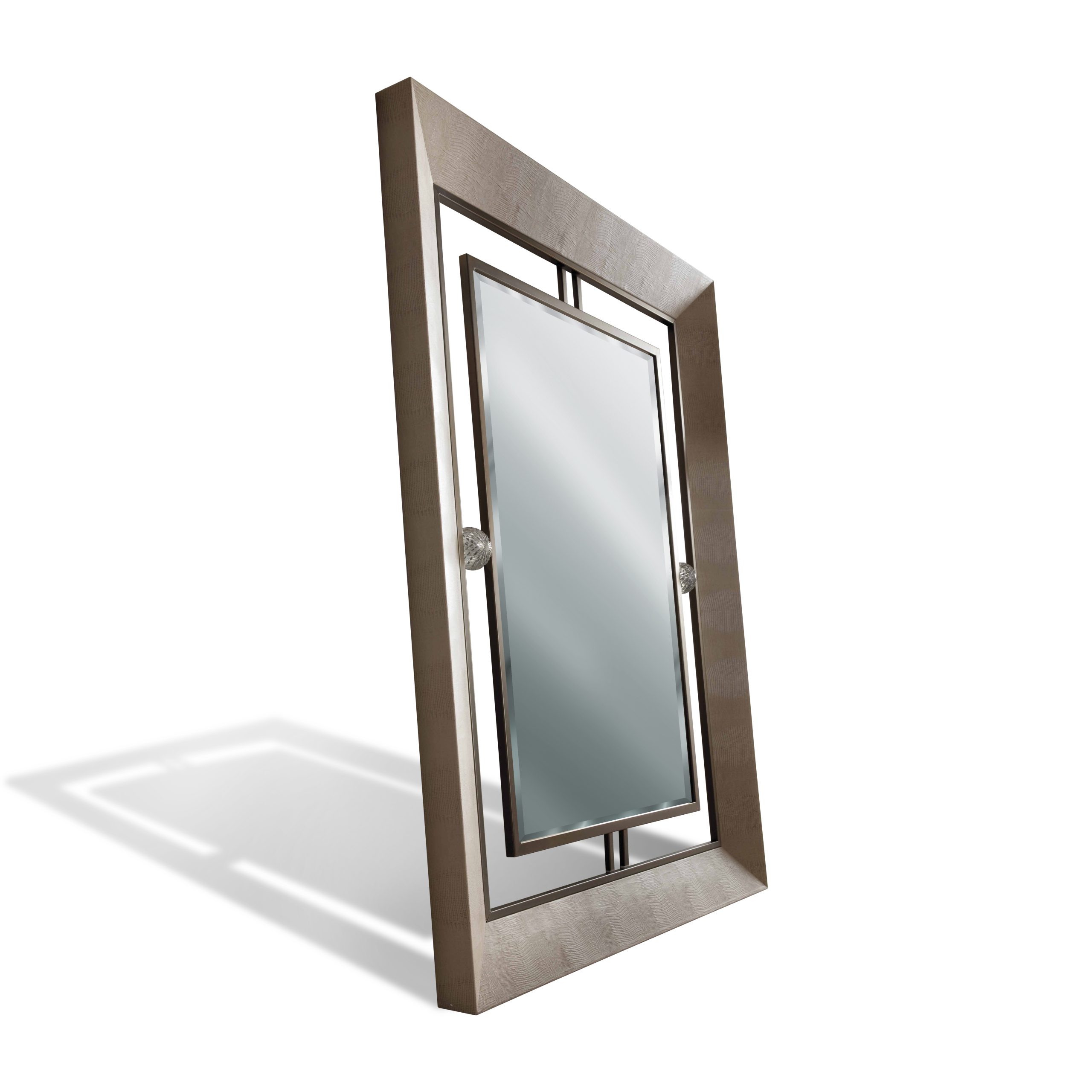 Bird Collection Floor Mirror with Murano Accents